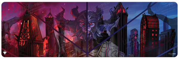 Streets of New Capenna Hostile Takeover 8ft Table Playmat for Magic: The Gathering | Grognard Games