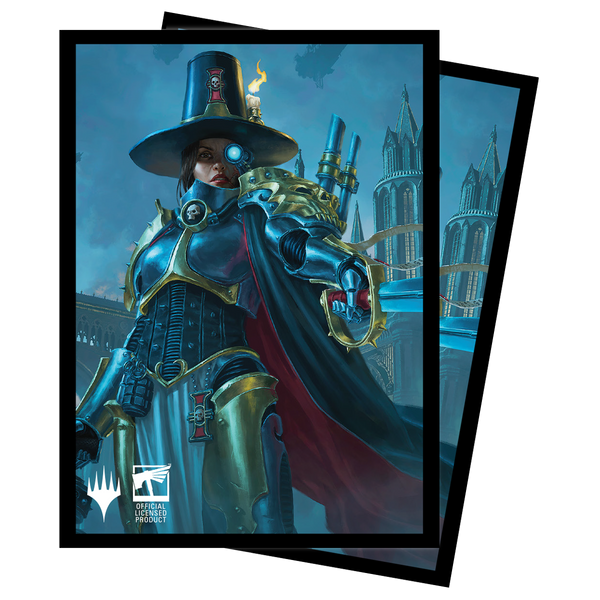 Warhammer 40K Commander Inquisitor Greyfax Standard Deck Protector Sleeves (100ct) for Magic: The Gathering | Grognard Games