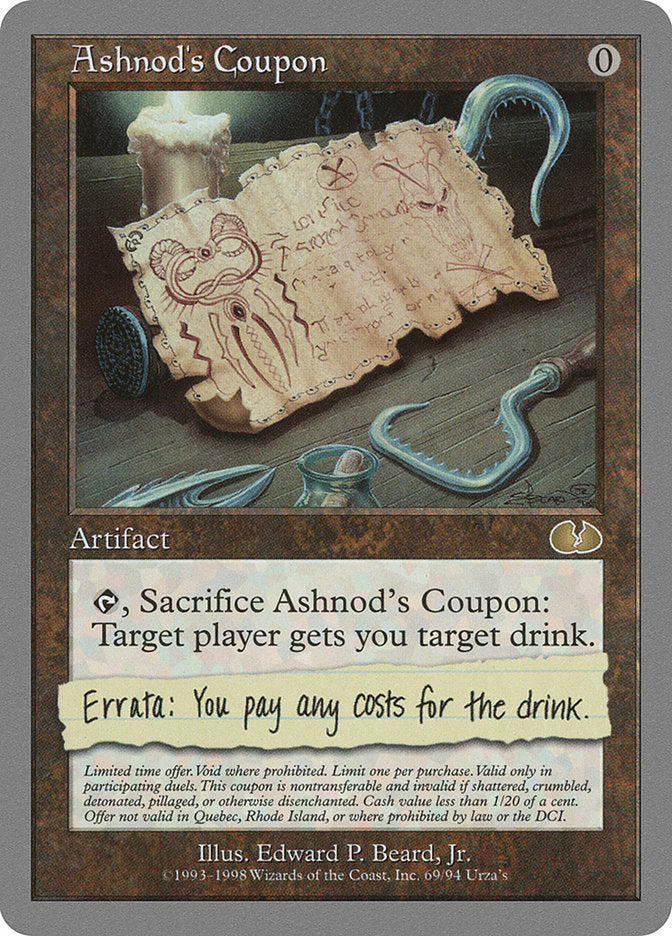 Ashnod's Coupon [Unglued] | Grognard Games