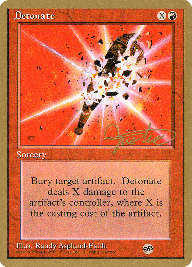 Detonate (Mark Justice) (SB) [Pro Tour Collector Set] | Grognard Games