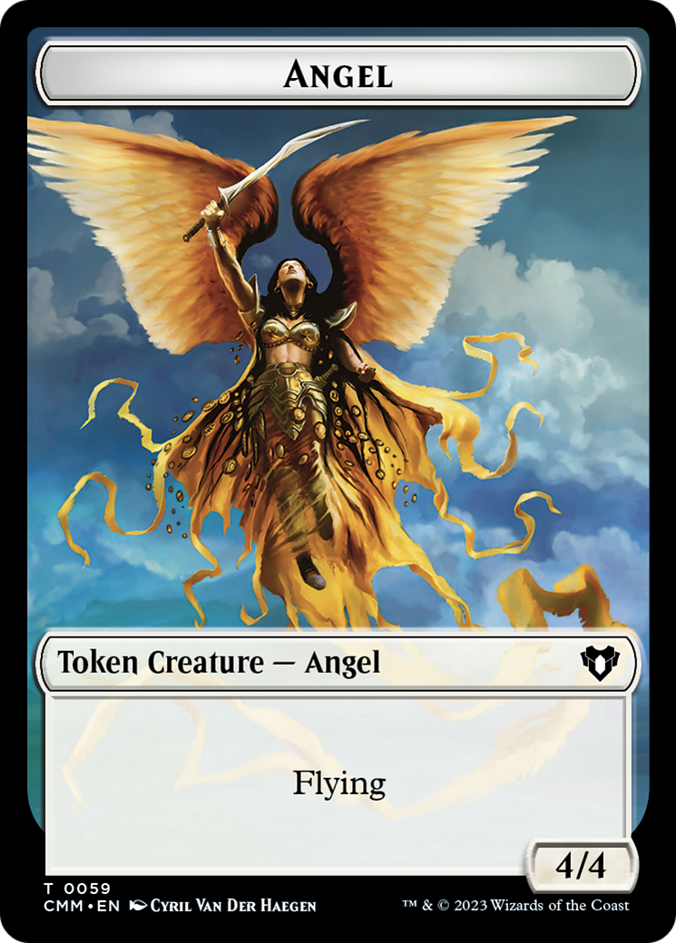 Copy (54) // Angel Double-Sided Token [Commander Masters Tokens] | Grognard Games