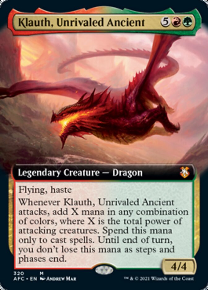 Klauth, Unrivaled Ancient (Extended) [Dungeons & Dragons: Adventures in the Forgotten Realms Commander] | Grognard Games