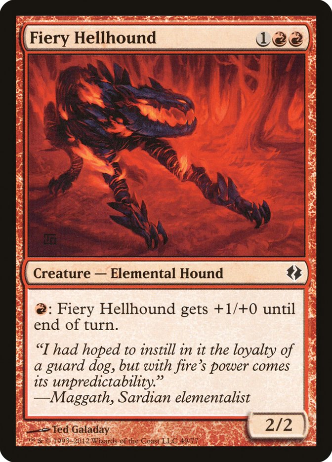 Fiery Hellhound [Duel Decks: Venser vs. Koth] | Grognard Games