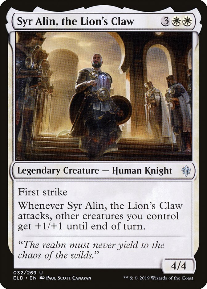 Syr Alin, the Lion's Claw [Throne of Eldraine] | Grognard Games