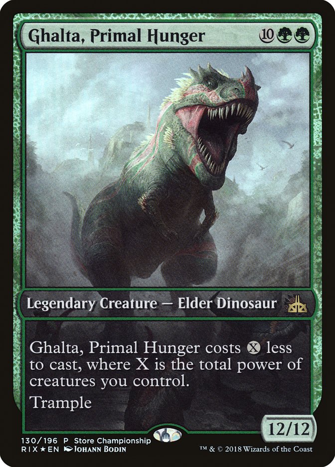 Ghalta, Primal Hunger (Store Championship) (Extended) [Rivals of Ixalan Promos] | Grognard Games