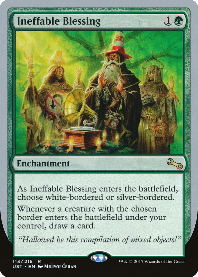 Ineffable Blessing ("choose white-bordered or silver-bordered") [Unstable] | Grognard Games