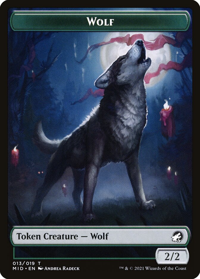 Wolf (013) // Treasure (015) Double-sided Token [Challenger Decks 2022 Tokens] | Grognard Games