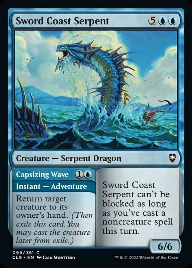 Sword Coast Serpent // Capsizing Wave [Commander Legends: Battle for Baldur's Gate] | Grognard Games