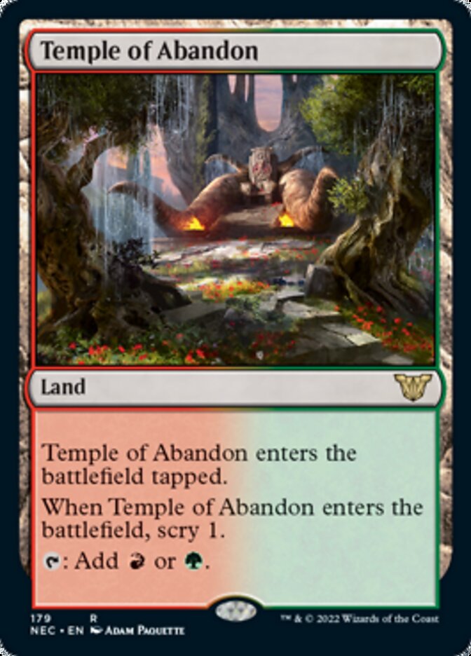 Temple of Abandon [Kamigawa: Neon Dynasty Commander] | Grognard Games