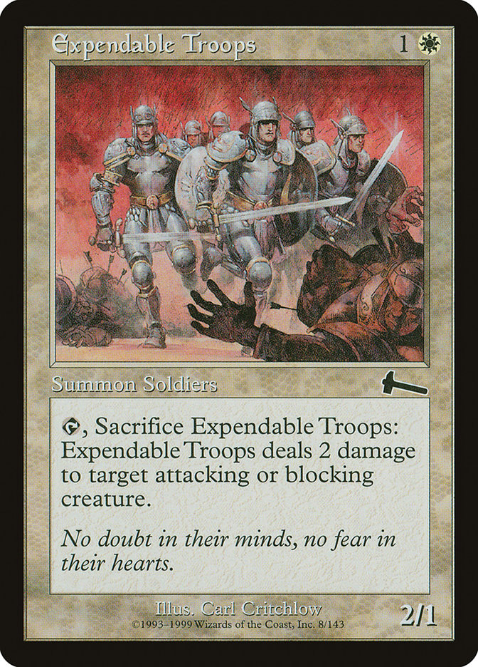 Expendable Troops [Urza's Legacy] | Grognard Games