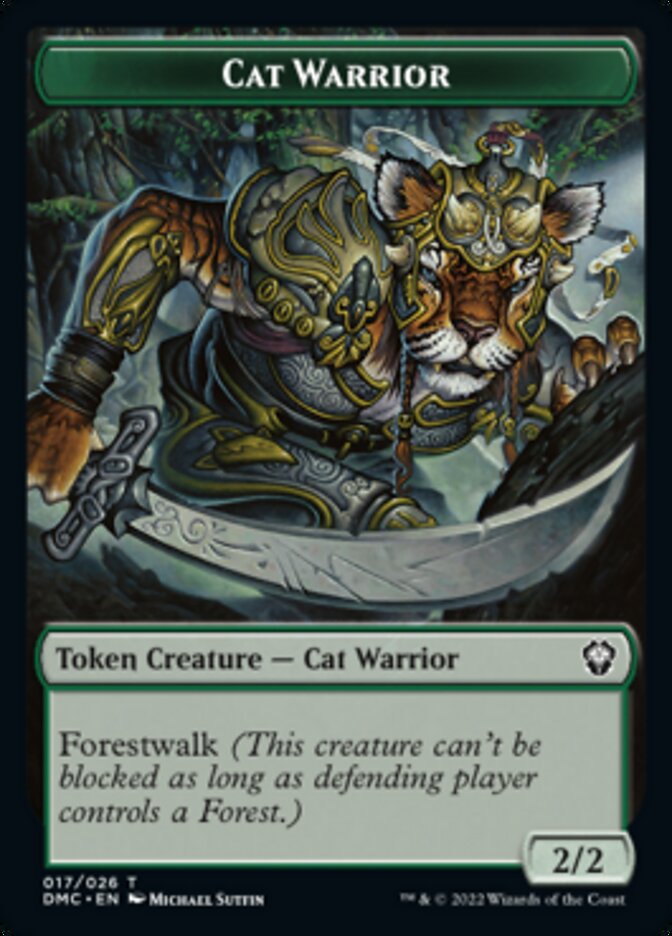 Cat Warrior Token [Dominaria United Commander Tokens] | Grognard Games