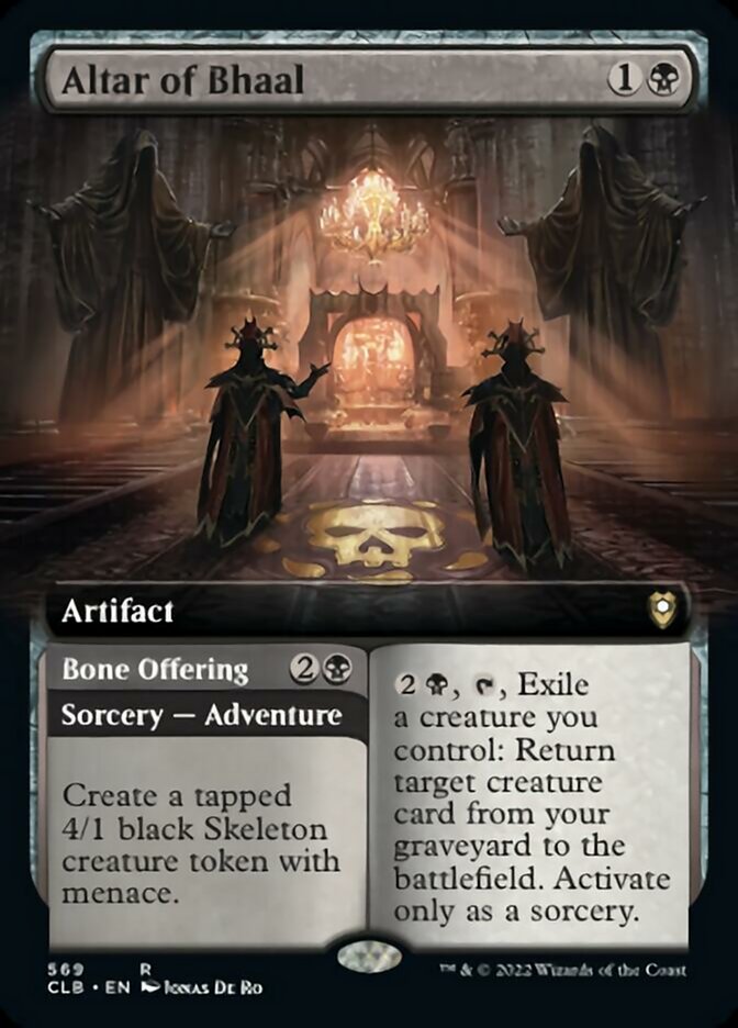 Altar of Bhaal // Bone Offering (Extended Art) [Commander Legends: Battle for Baldur's Gate] | Grognard Games