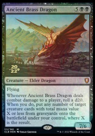 Ancient Brass Dragon [Commander Legends: Battle for Baldur's Gate Prerelease Promos] | Grognard Games