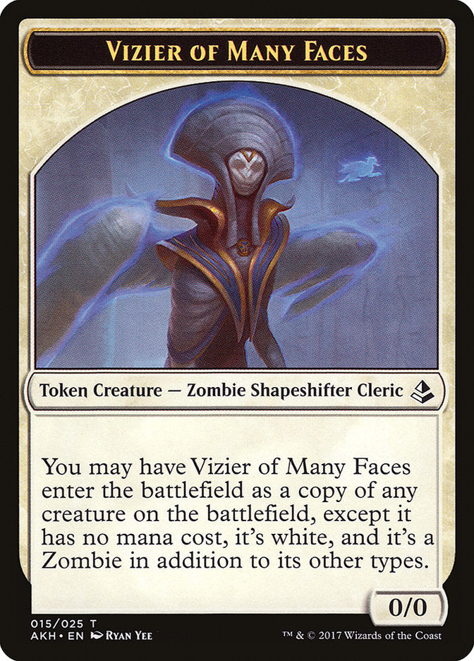 Vizier of Many Faces [Amonkhet Tokens] | Grognard Games