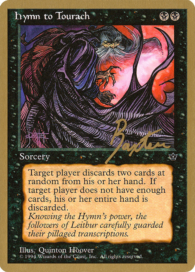 Hymn to Tourach (Cloak) (George Baxter) [Pro Tour Collector Set] | Grognard Games