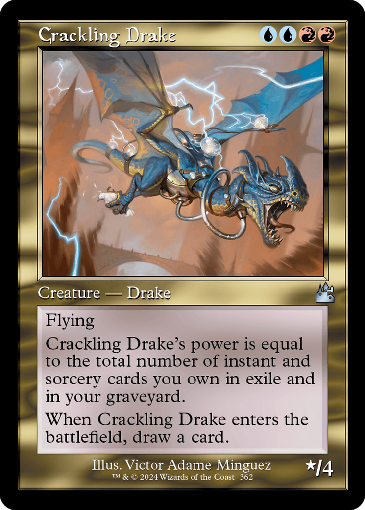 Crackling Drake (Retro Frame) [Ravnica Remastered] | Grognard Games