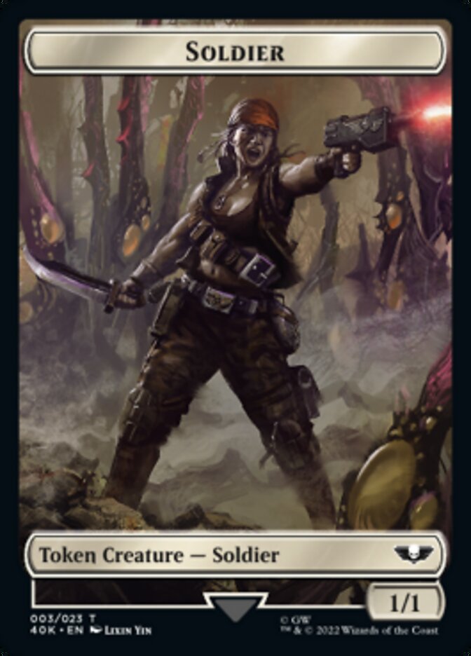 Soldier (003) // Ultramarines Honour Guard Double-sided Token [Universes Beyond: Warhammer 40,000 Tokens] | Grognard Games