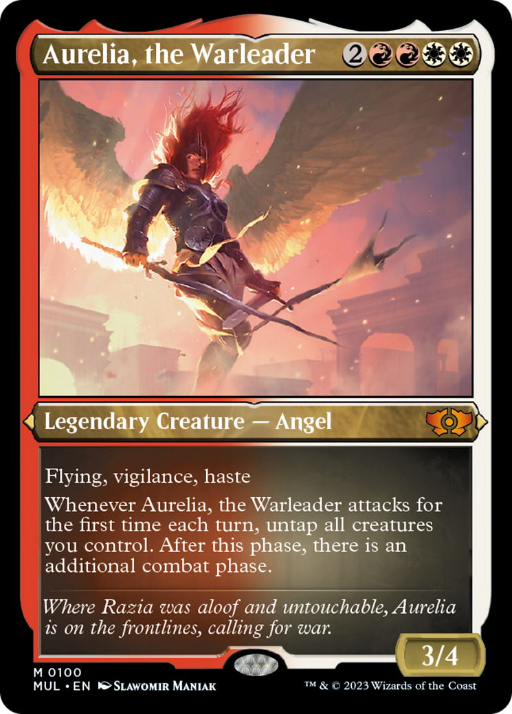 Aurelia, the Warleader (Foil Etched) [Multiverse Legends] | Grognard Games