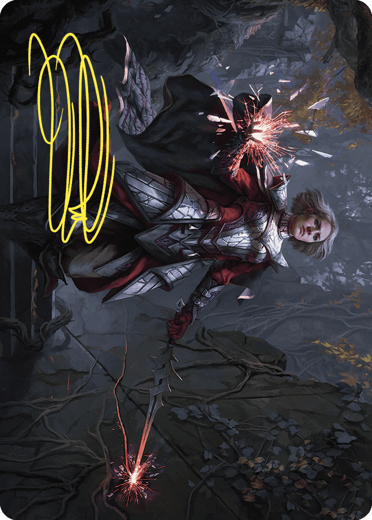 Rowan, Scion of War Art Card (31/81) (Gold-Stamped Signature) [Wilds of Eldraine Art Series] | Grognard Games