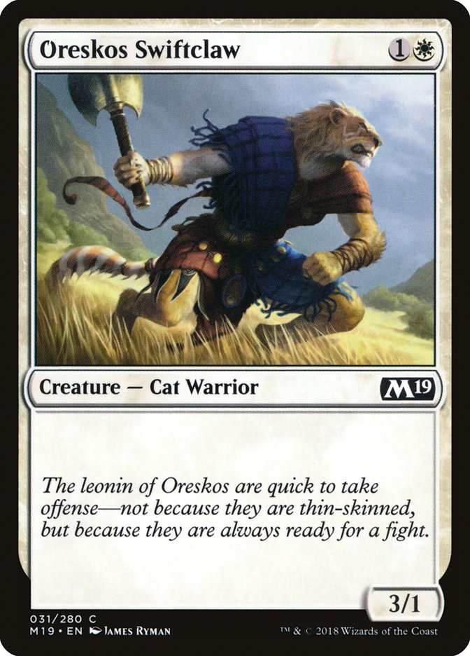 Oreskos Swiftclaw [Core Set 2019] | Grognard Games