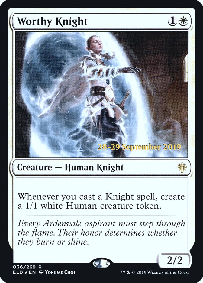 Worthy Knight  [Throne of Eldraine Prerelease Promos] | Grognard Games