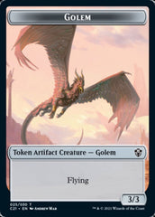 Golem (025) // Thopter Token [Commander 2021 Tokens] | Grognard Games