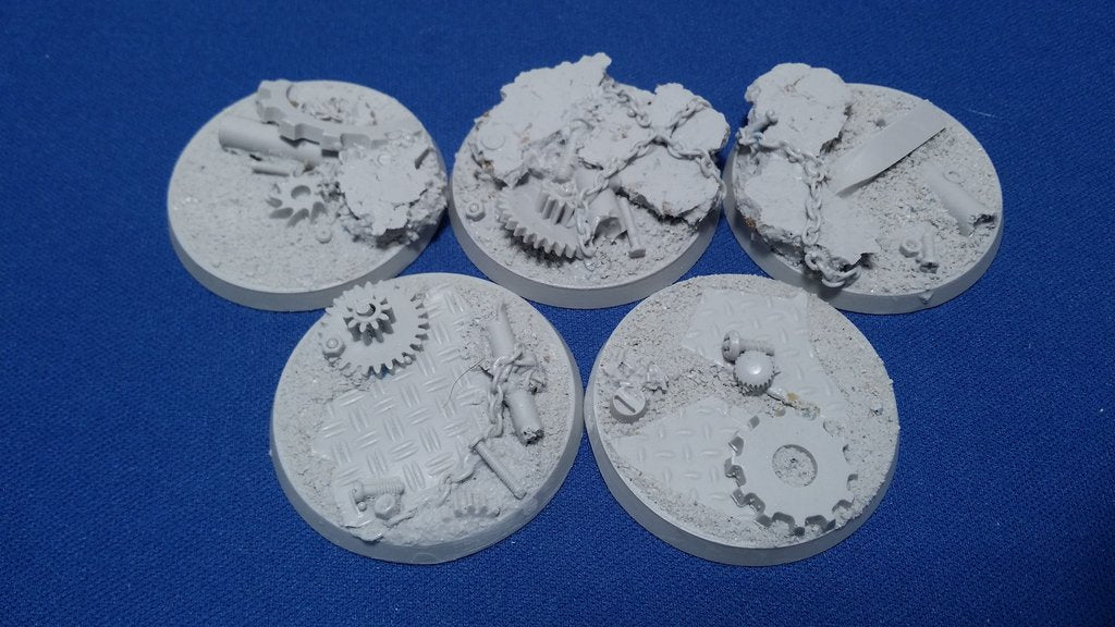 Elrik's Hobbies: Industrial Ruins Base Round 40mm | Grognard Games