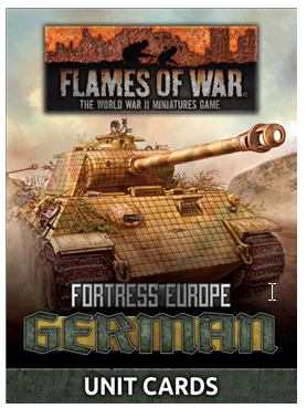 Fortress Europe German Unit Cards | Grognard Games