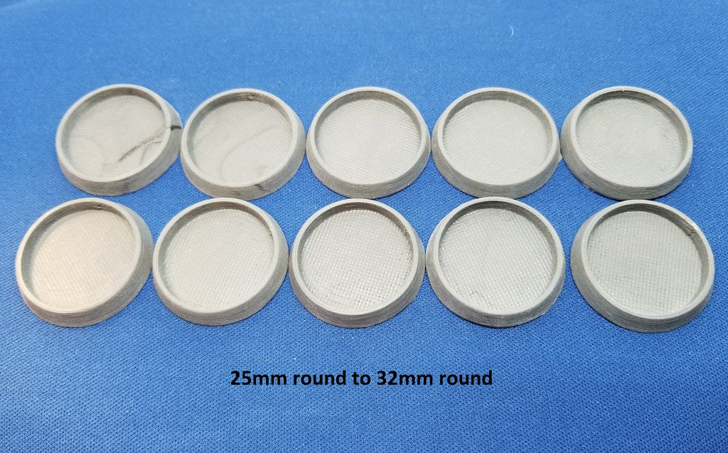 Elrik's Hobbies: Base Converters 10 Round 25mm to 32mm Round | Grognard Games