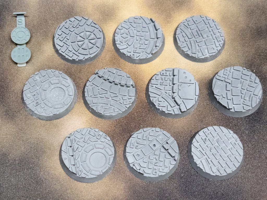 Elrik's Hobbies: Imperial Walkway Bases 28.5mm 10 Pack | Grognard Games