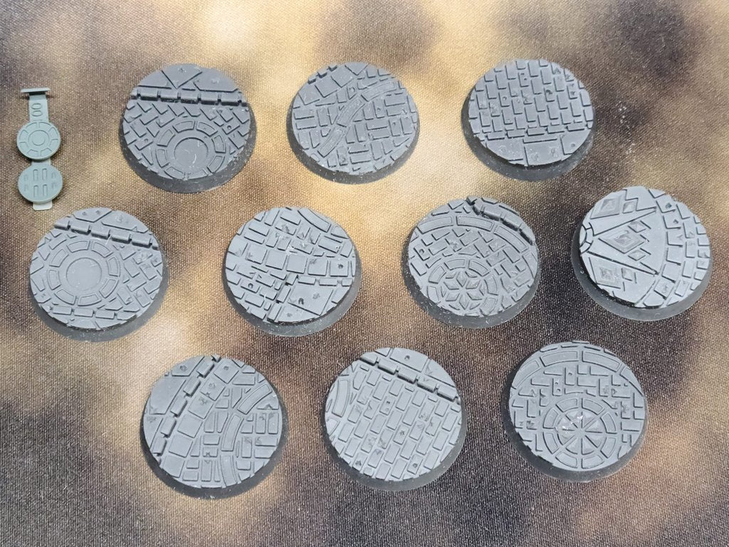 Elrik's Hobbies: Imperial Walkway Bases 32mm 10 Pack | Grognard Games