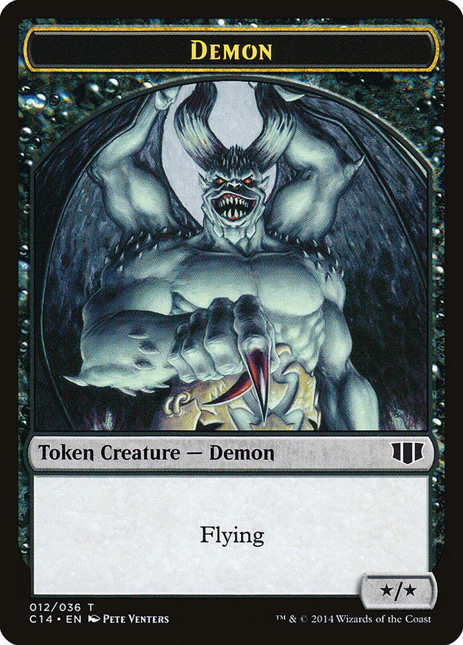 Demon (012/036) // Zombie (016/036) Double-sided Token [Commander 2014 Tokens] | Grognard Games