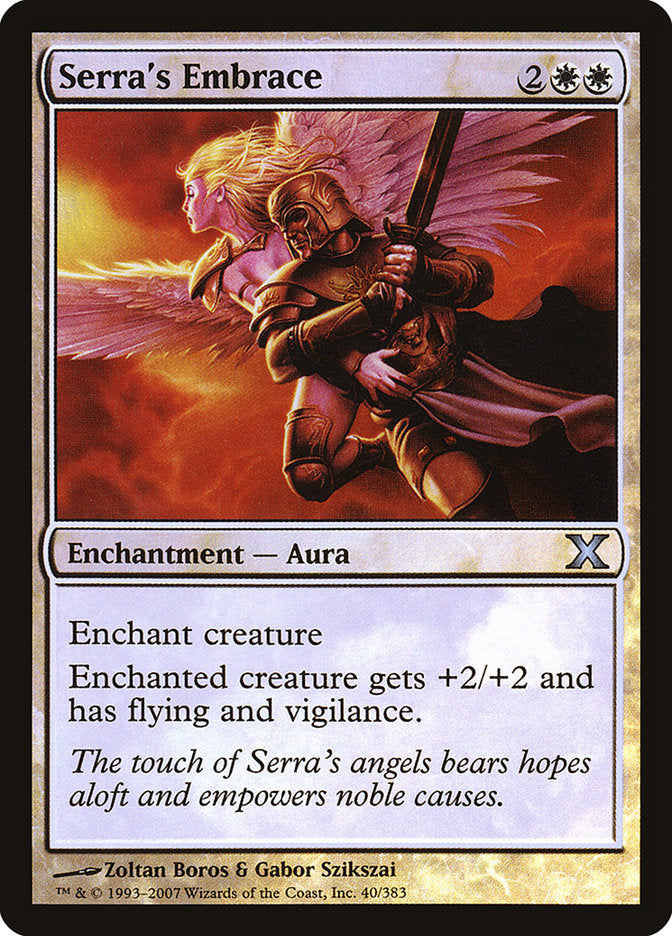 Serra's Embrace (Premium Foil) [Tenth Edition] | Grognard Games