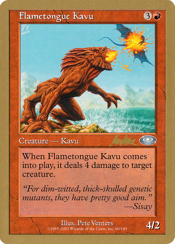 Flametongue Kavu (Brian Kibler) [World Championship Decks 2002] | Grognard Games