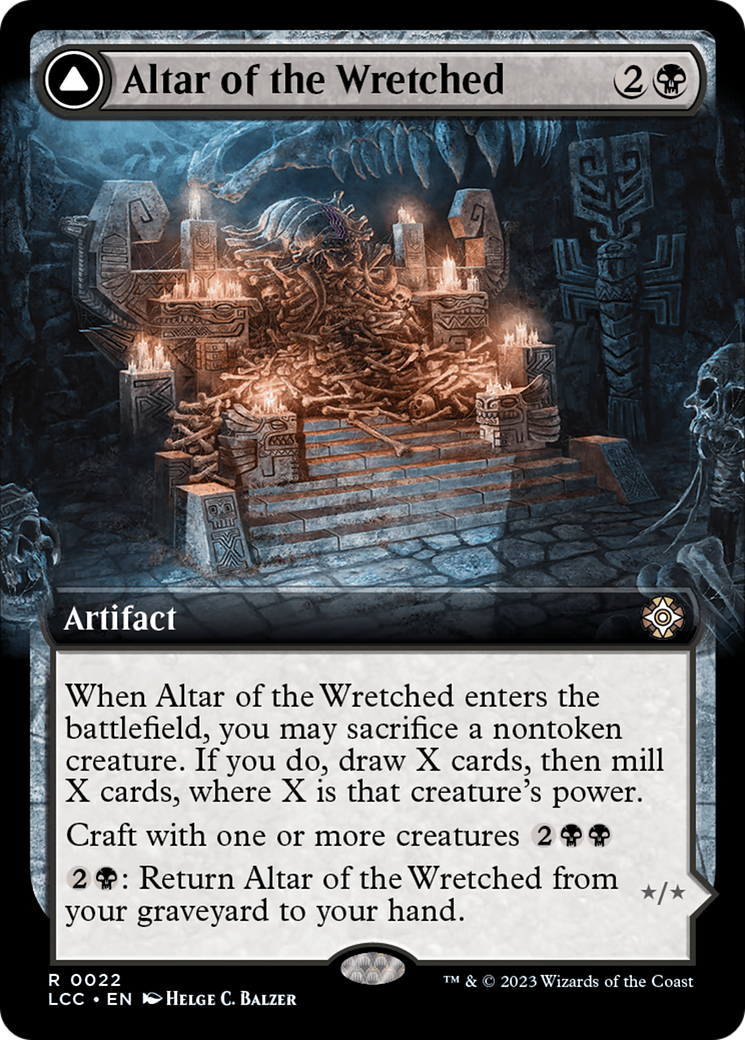 Altar of the Wretched // Wretched Bonemass (Extended Art) [The Lost Caverns of Ixalan Commander] | Grognard Games