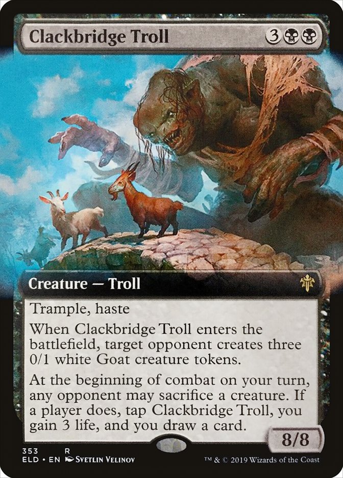 Clackbridge Troll (Extended) [Throne of Eldraine] | Grognard Games