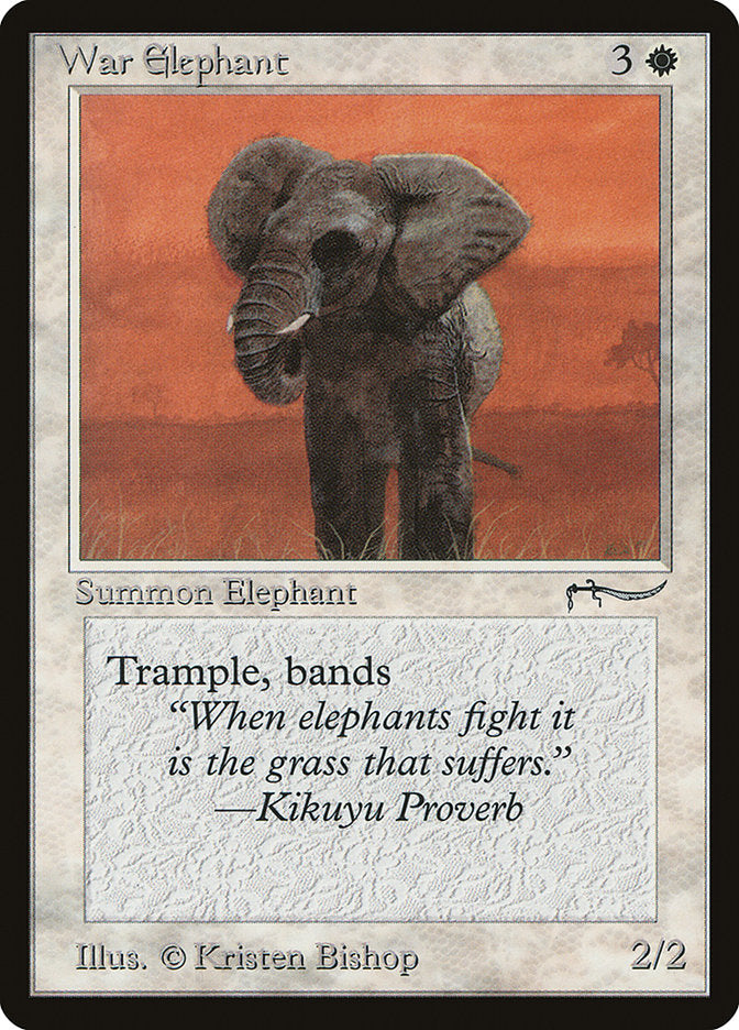War Elephant (Light Mana Cost) [Arabian Nights] | Grognard Games