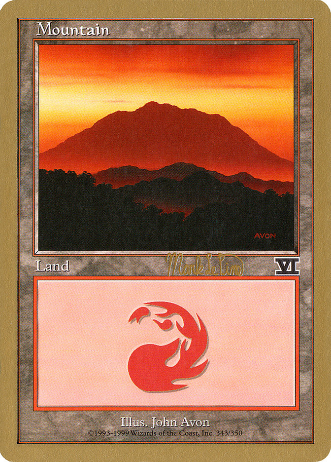 Mountain (mlp346a) (Mark Le Pine) [World Championship Decks 1999] | Grognard Games