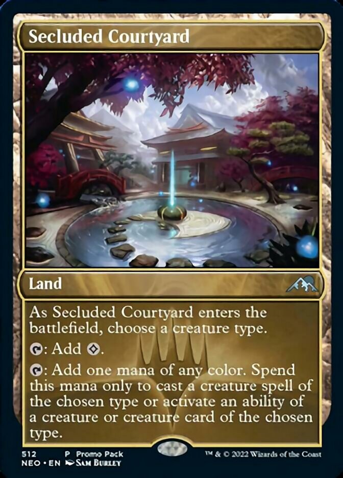 Secluded Courtyard (Promo Pack) [Kamigawa: Neon Dynasty Promos] | Grognard Games