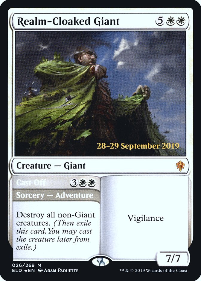 Realm-Cloaked Giant // Cast Off  [Throne of Eldraine Prerelease Promos] | Grognard Games