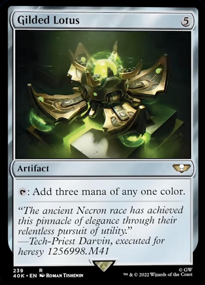 Gilded Lotus (Surge Foil) [Universes Beyond: Warhammer 40,000] | Grognard Games