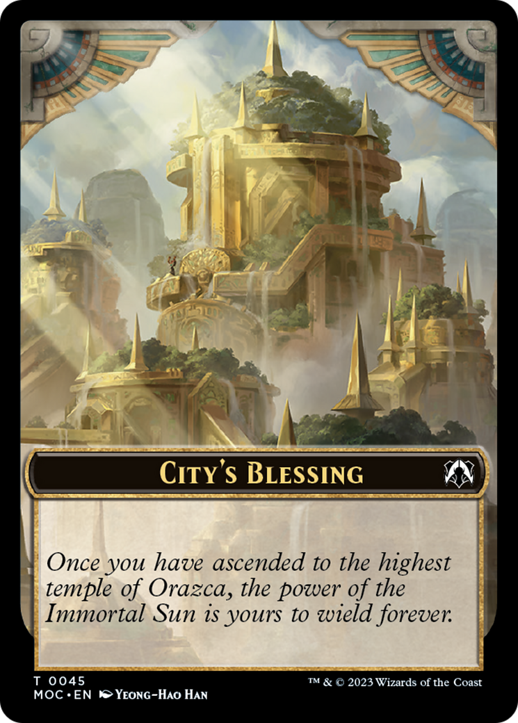 Butterfly // City's Blessing Double-Sided Token [March of the Machine Commander Tokens] | Grognard Games