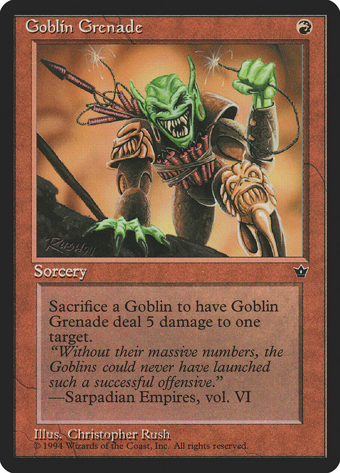 Goblin Grenade (Christopher Rush) [Fallen Empires] | Grognard Games