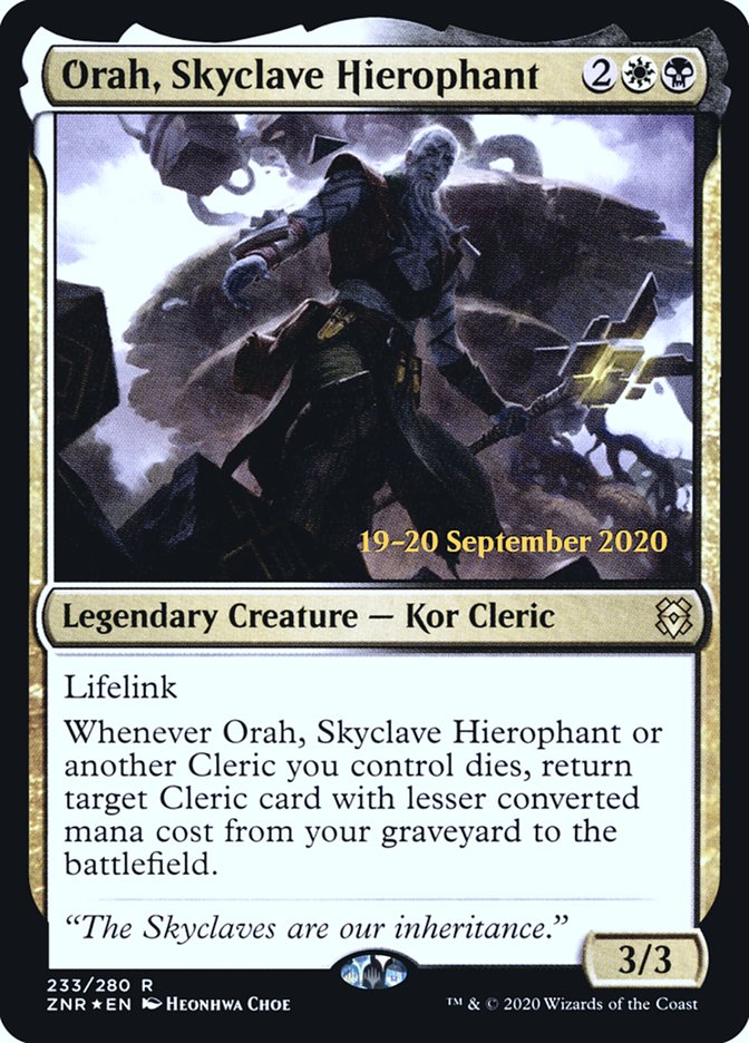 Orah, Skyclave Hierophant [Zendikar Rising Prerelease Promos] | Grognard Games