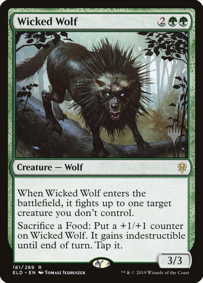 Wicked Wolf (Promo Pack) [Throne of Eldraine Promos] | Grognard Games