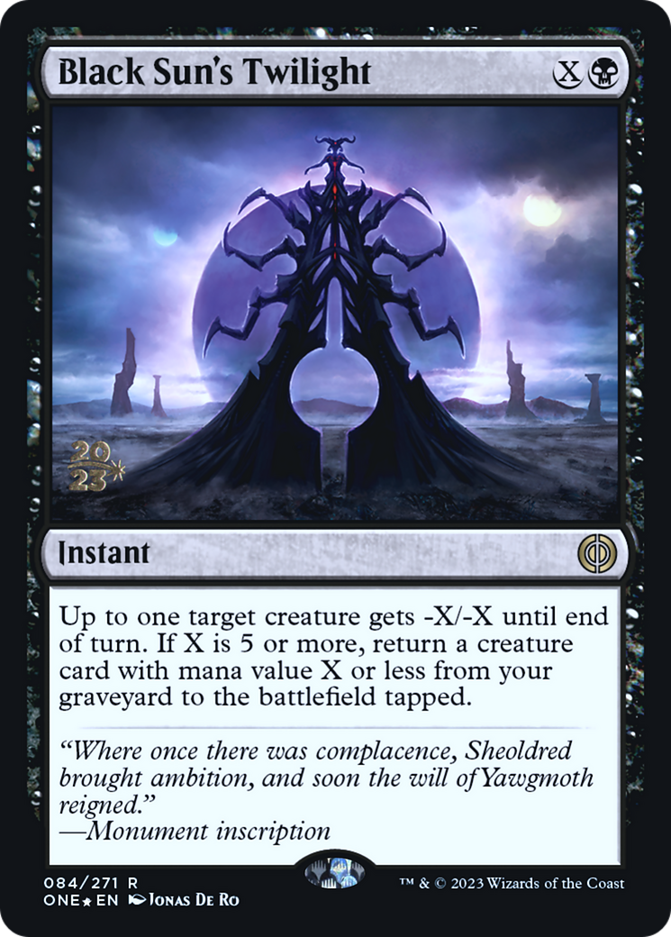 Black Sun's Twilight [Phyrexia: All Will Be One Prerelease Promos] | Grognard Games