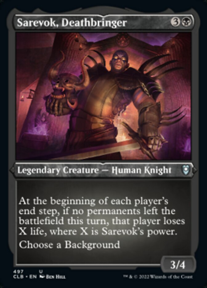 Sarevok, Deathbringer (Foil Etched) [Commander Legends: Battle for Baldur's Gate] | Grognard Games