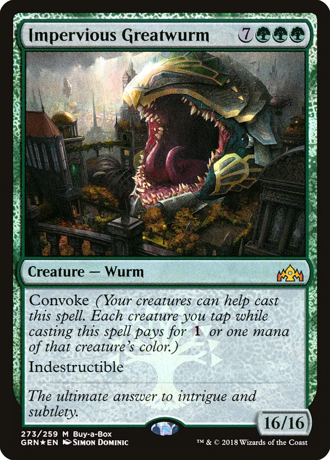 Impervious Greatwurm (Buy-A-Box) [Guilds of Ravnica] | Grognard Games