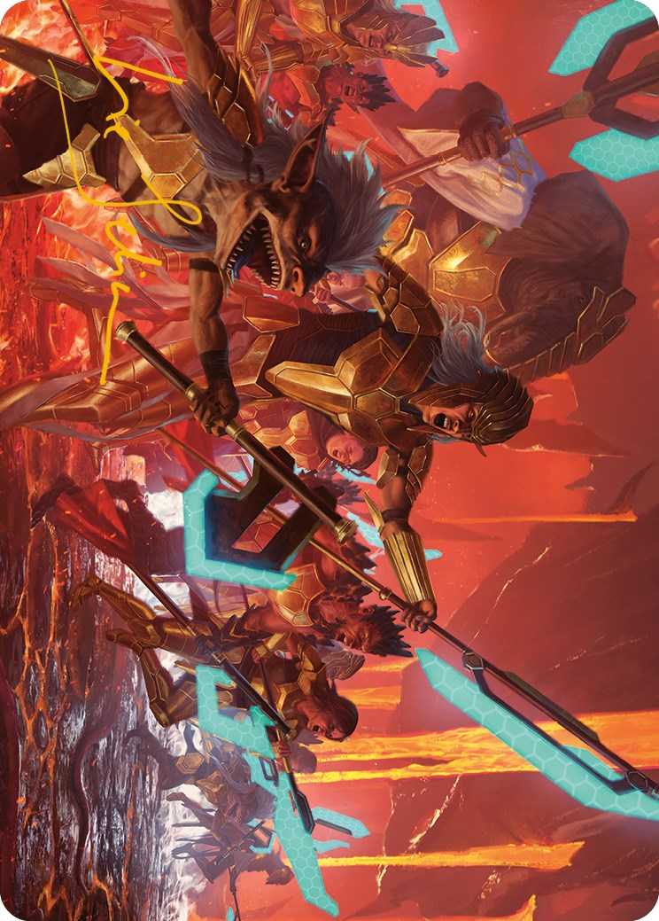 Roar of Resistance Art Card (Gold-Stamped Signature) [Phyrexia: All Will Be One Art Series] | Grognard Games