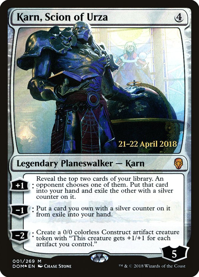 Karn, Scion of Urza  [Dominaria Prerelease Promos] | Grognard Games